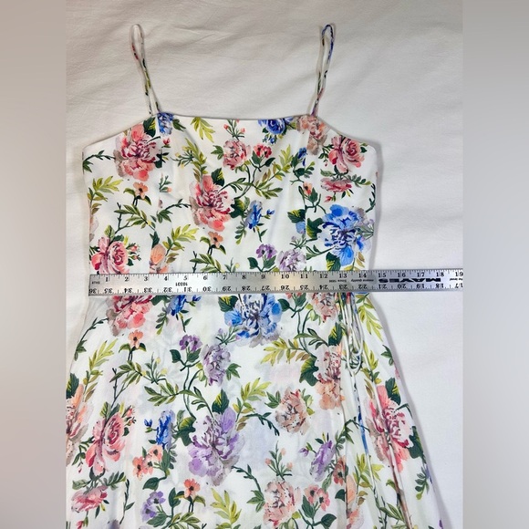 Alice + Olivia Tricia Floral Mini Dress Spaghetti Straps Size 10 EUC - Picture 12 of 12